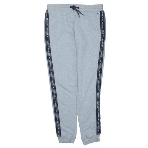 Tommy Hilfiger Mens Grey Regular Fit Logo Jogger Trousers M