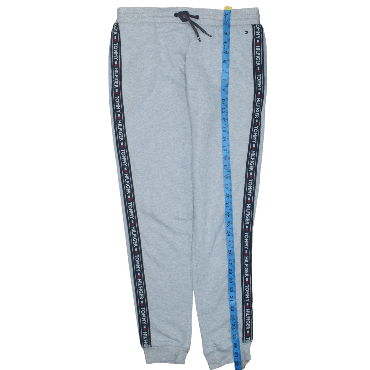 Tommy Hilfiger Mens Grey Regular Fit Logo Jogger Trousers M