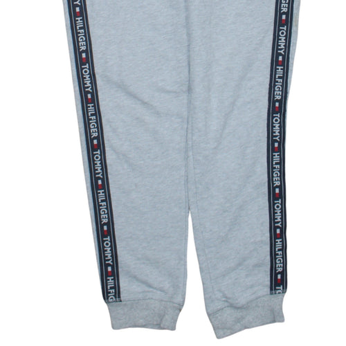 Tommy Hilfiger Mens Grey Regular Fit Logo Jogger Trousers M