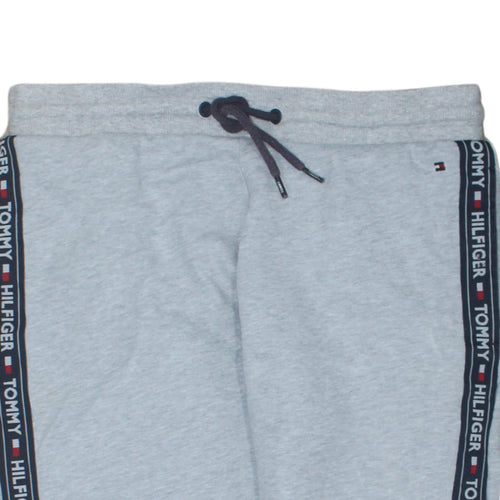 Tommy Hilfiger Mens Grey Regular Fit Logo Jogger Trousers M