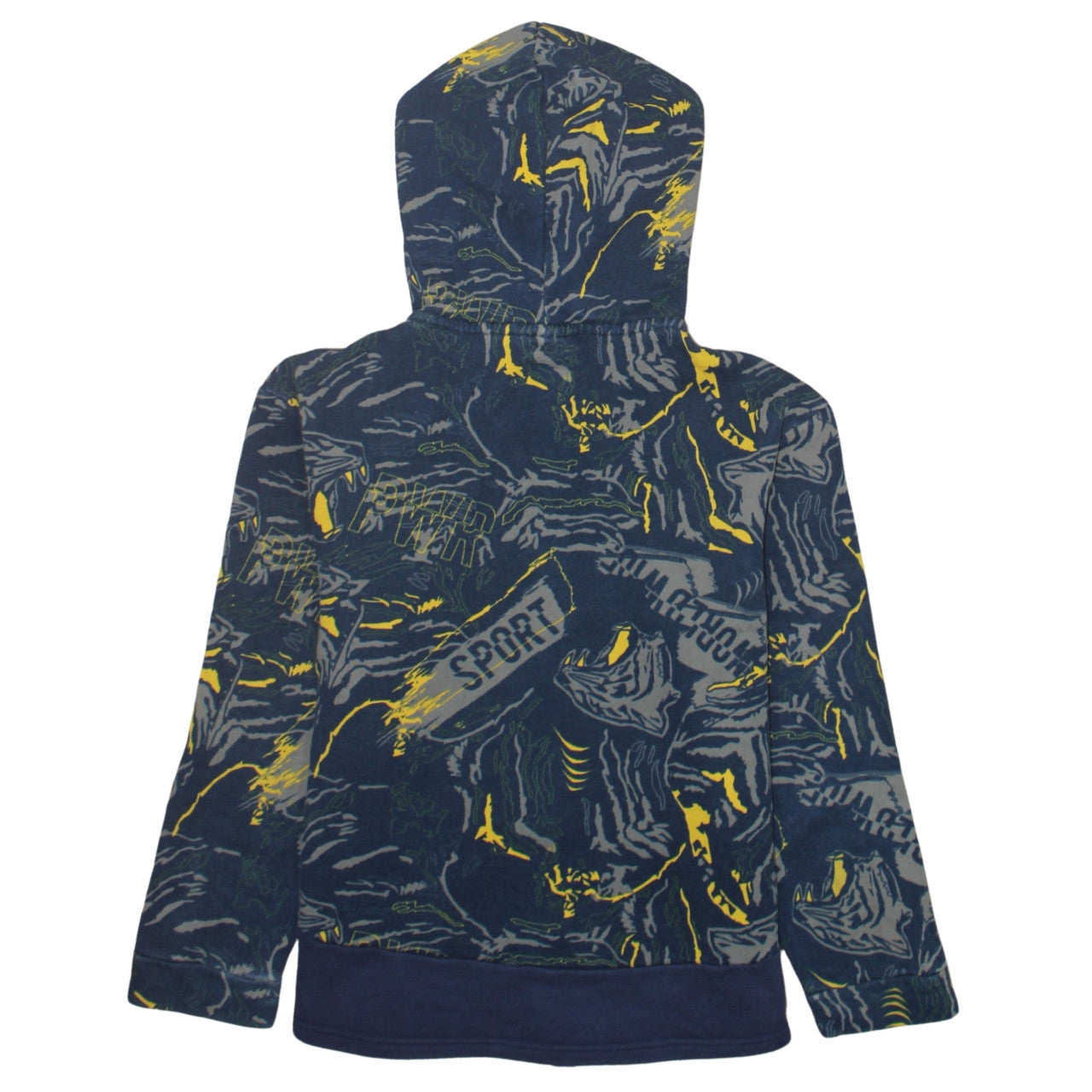 Puma Boys Blue Grey Full Zip Hoodie Size 12-13 Years Graphic Print