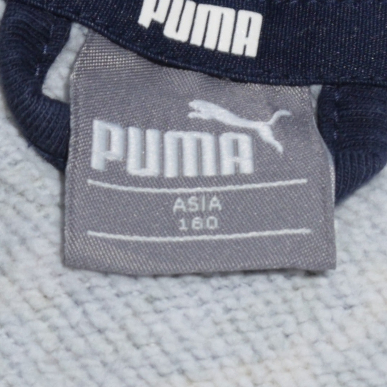 Puma Boys Blue Grey Full Zip Hoodie Size 12-13 Years Graphic Print