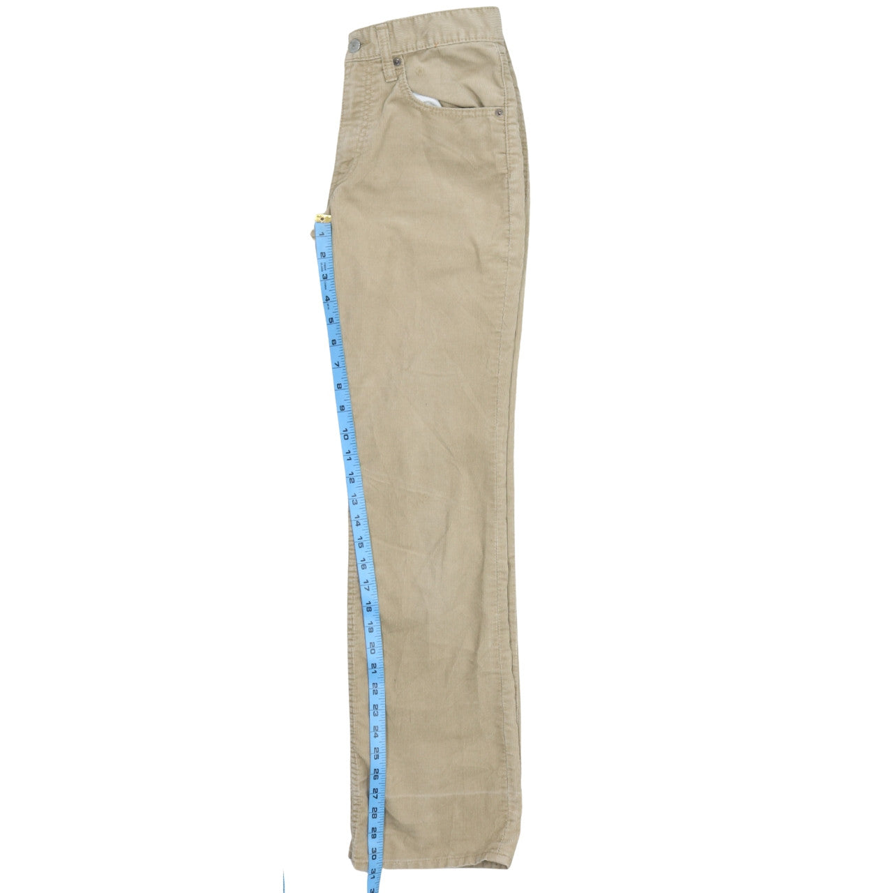Levi Strauss & Co. Men's Beige Corduroy Chino Trousers 29x32 Regular Fit