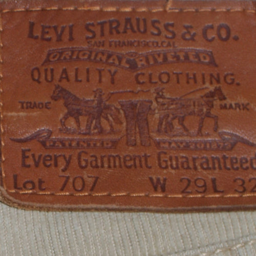 Levi Strauss & Co. Men's Beige Corduroy Chino Trousers 29x32 Regular Fit