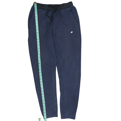 Nike Mens Blue Jogger Sweatpants Regular Fit Fleece Trousers M