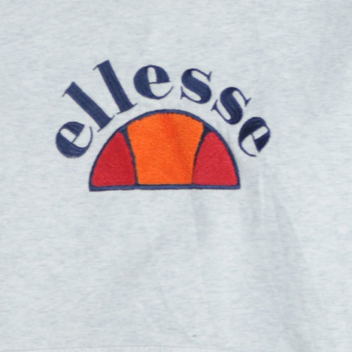 Ellesse Men's Grey XS Pullover Hoodie Embroidered Logo