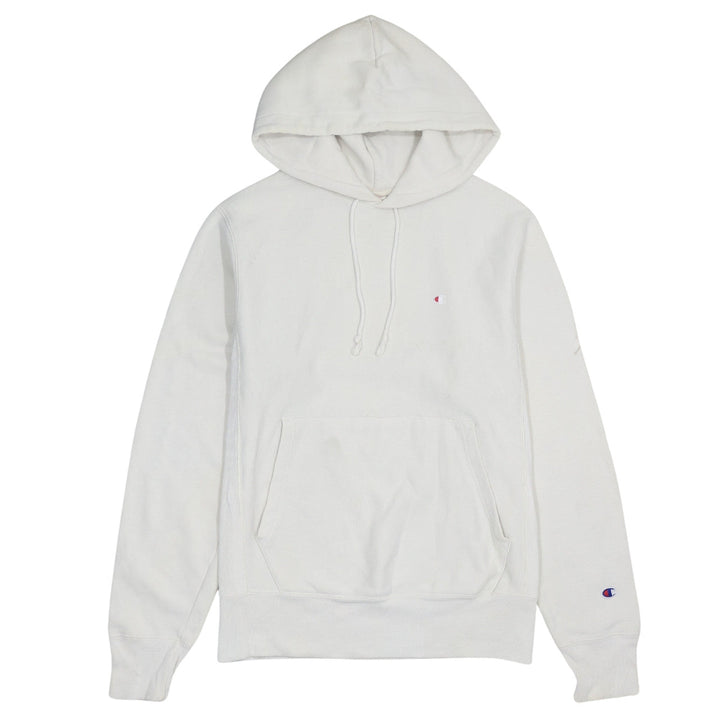 Champion Men's White Reverse Weave Pullover Hoodie Size Small