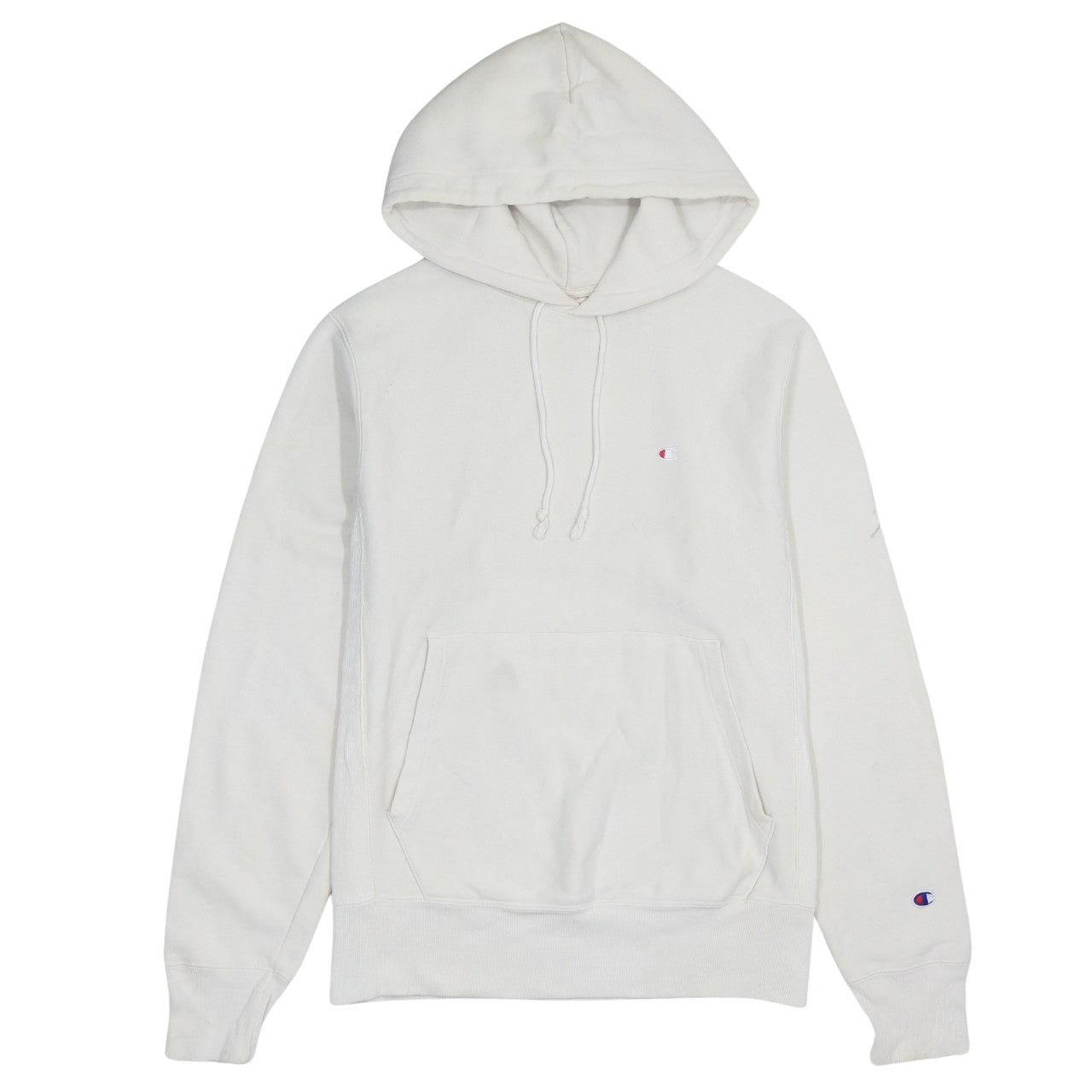 Champion Men's White Reverse Weave Pullover Hoodie Size Small