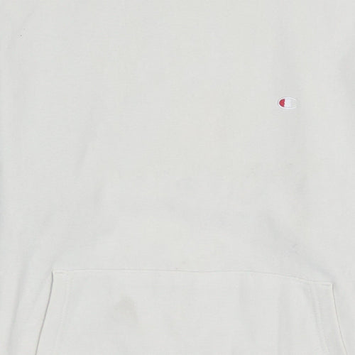 Champion Men's White Reverse Weave Pullover Hoodie Size Small