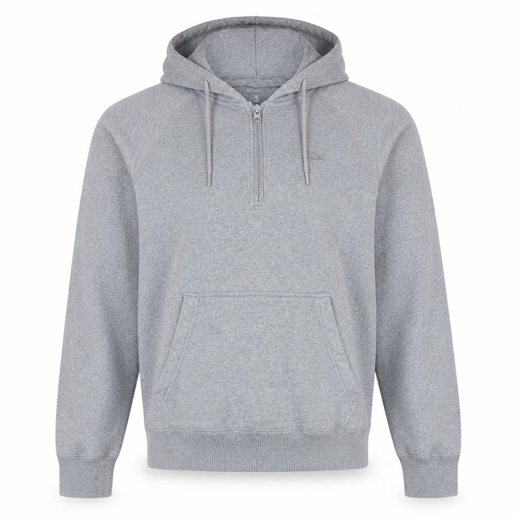 Front view of Nike Men's Grey 1/2 Zip Hoodie Sweatshirt, size L