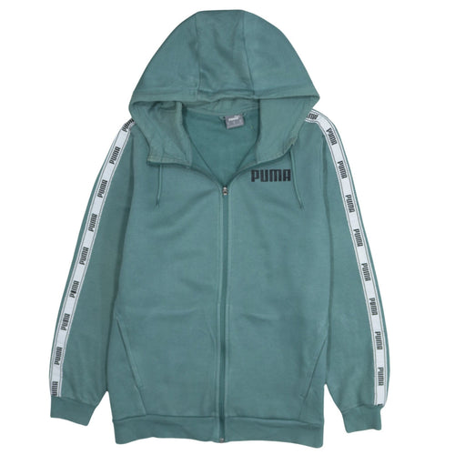Puma Men's Green Full Zip Hoodie Size M Sports Style