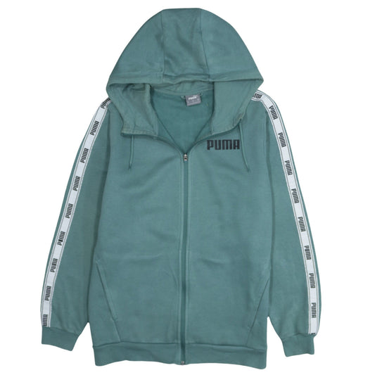 Puma Men's Green Full Zip Hoodie Size M Sports Style