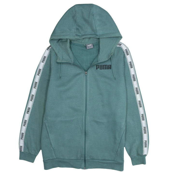 Puma Men's Green Full Zip Hoodie Size M Sports Style