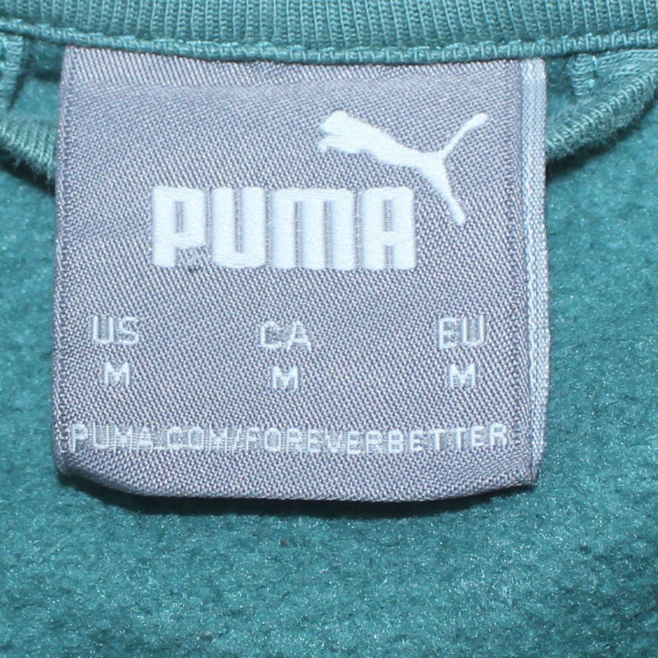 Puma Men's Green Full Zip Hoodie Size M Sports Style
