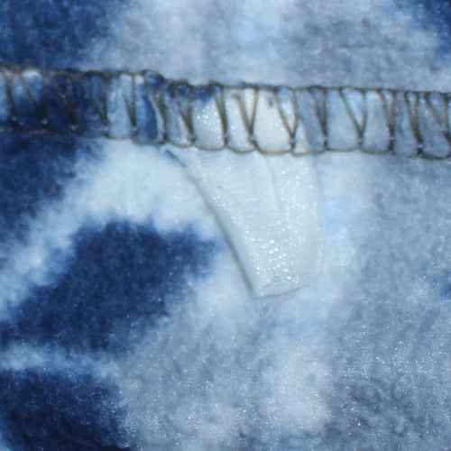 Lindamoda Men's Blue Fair Isle Fleece Zip Jacket Size M