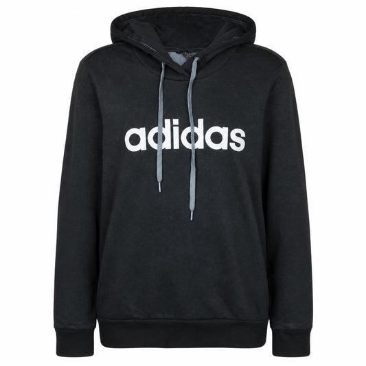 Front view of Adidas women’s black m 12-14 pullover hoodie sweatshirt
