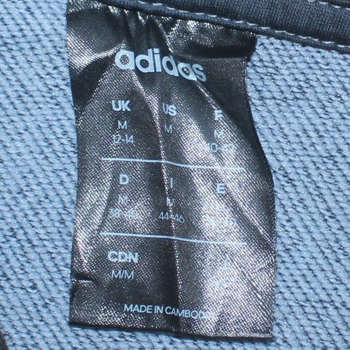 Adidas Womens Black M 12-14 Pullover Hoodie Sweatshirt