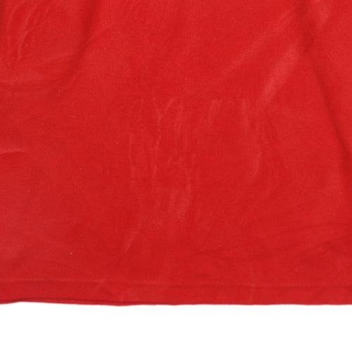 Champion Mens Red Fleece Quarter Zip Pullover Sweatshirt Size M