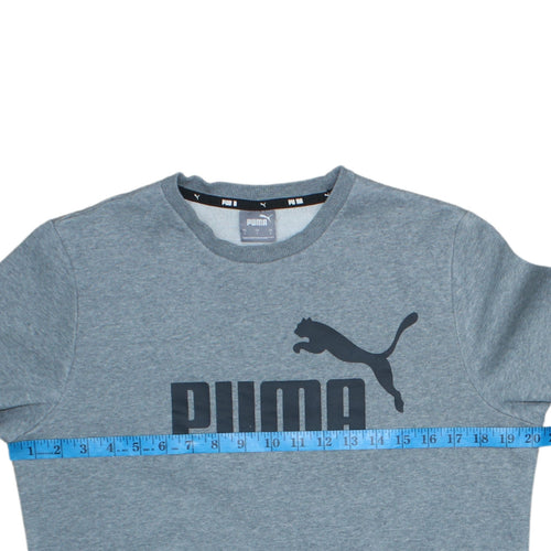 Puma Men's Grey Crew Neck Pullover Sweatshirt Size S