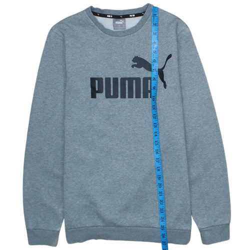 Puma Men's Grey Crew Neck Pullover Sweatshirt Size S
