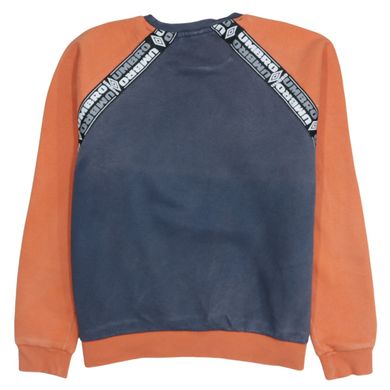 Umbro Men's Blue Orange Logo Crew Neck Sweatshirt Size S