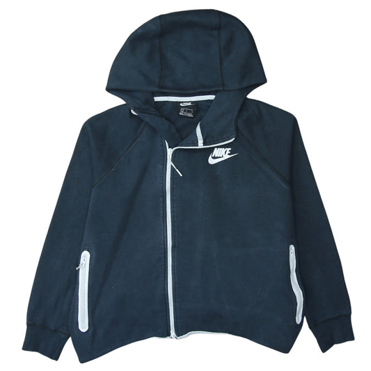 Nike Mens Blue Full Zip Hoodie L Sportswear Cotton Blend