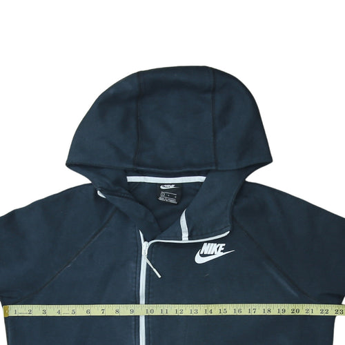 Nike Mens Blue Full Zip Hoodie L Sportswear Cotton Blend