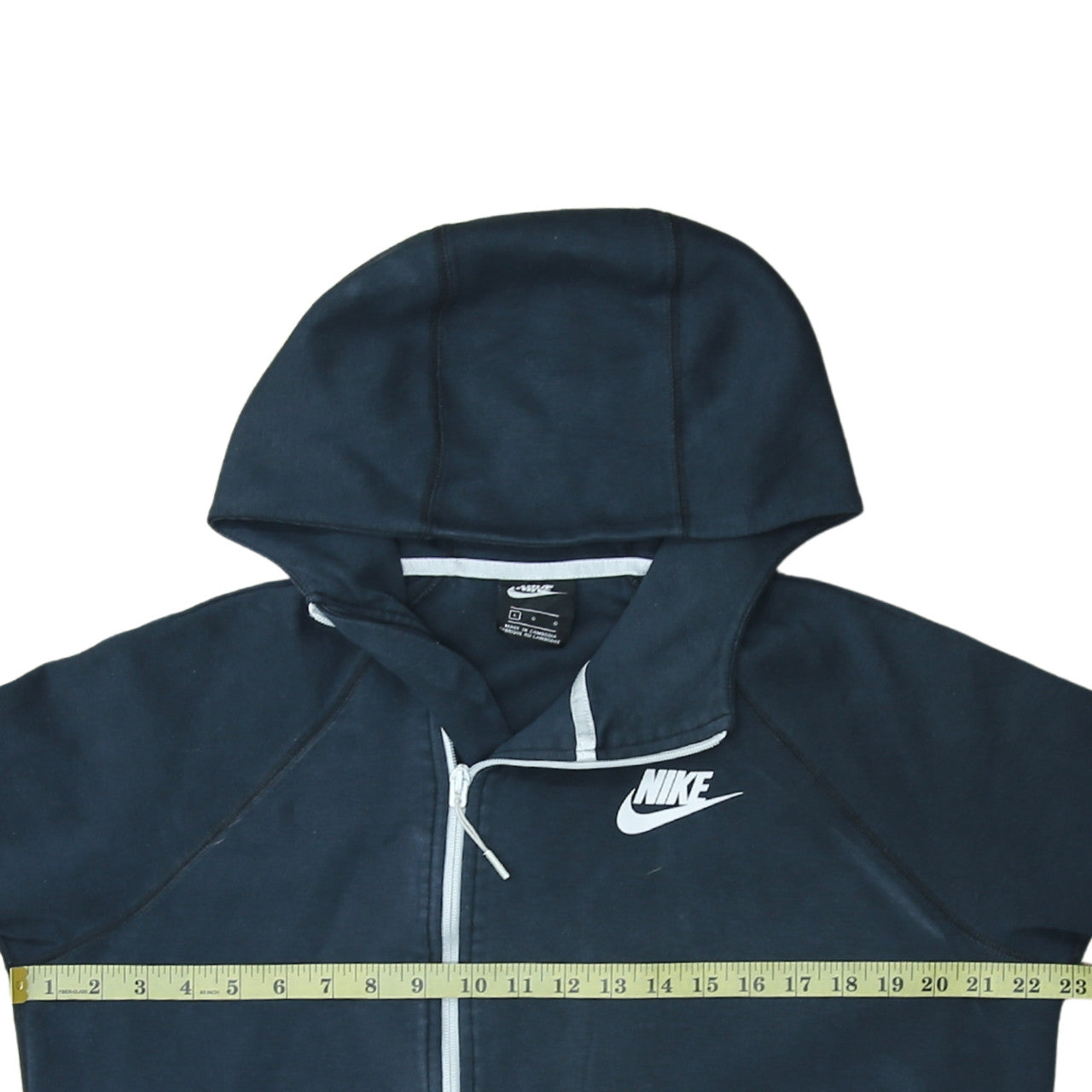 Nike Mens Blue Full Zip Hoodie L Sportswear Cotton Blend