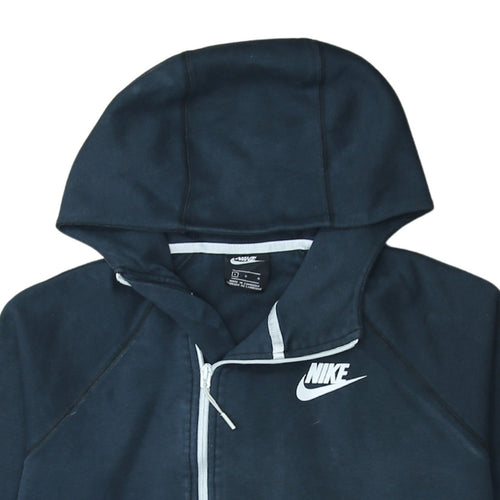 Nike Mens Blue Full Zip Hoodie L Sportswear Cotton Blend