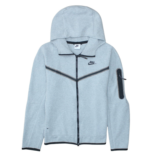 Nike Men's Grey Full Zip Hoodie Size S Sports Training