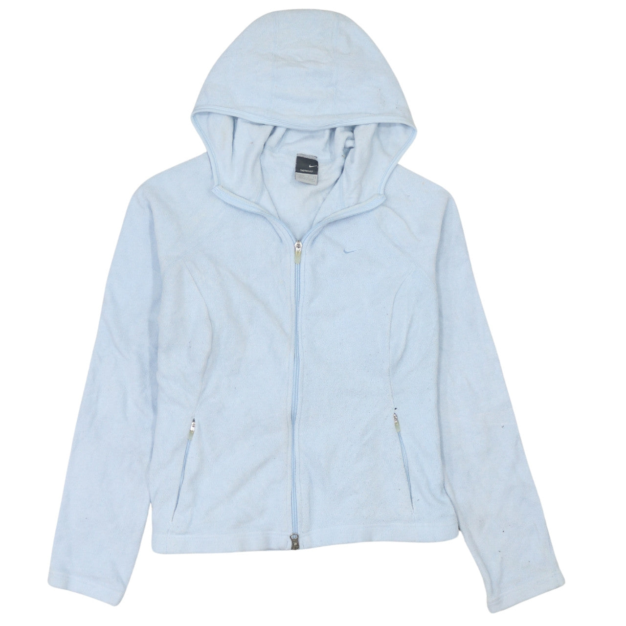 Nike Women's Blue Therma-Fit Fleece Hoodie Jacket Size 10