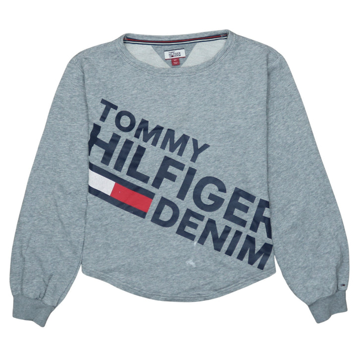 Tommy Hilfiger Denim Women's Grey Pullover Sweatshirt Size S
