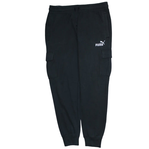 Puma Men's Black Cargo Jogger Trousers L Regular Fit