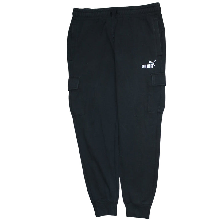 Puma Men's Black Cargo Jogger Trousers L Regular Fit