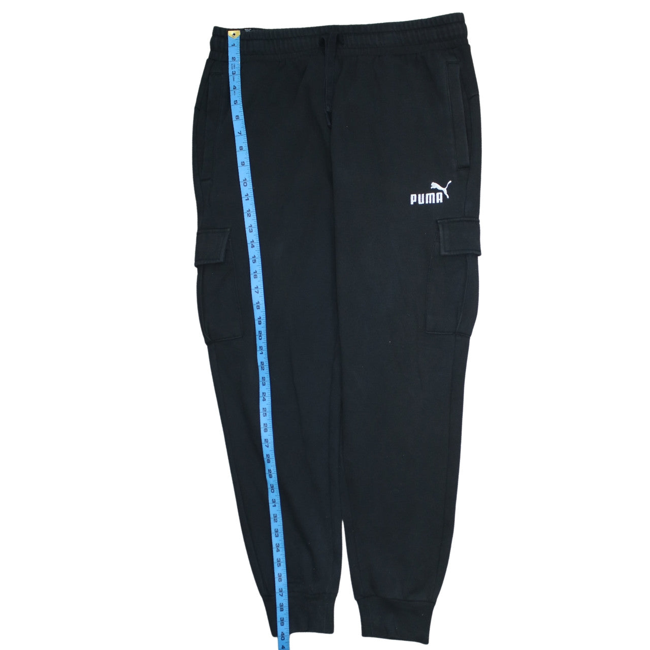Puma Men's Black Cargo Jogger Trousers L Regular Fit