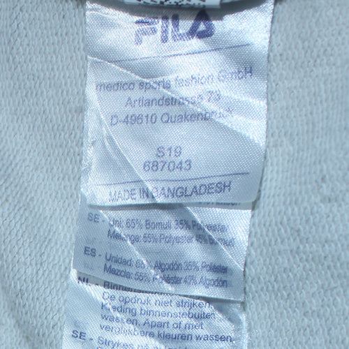 FILA Womens Peach Grey Colourblock Logo Pullover Sweatshirt M