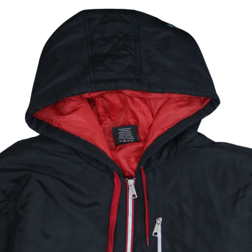 Blue Gear Men's Black 3XL Bomber Jacket Hooded Full Zip Polyester