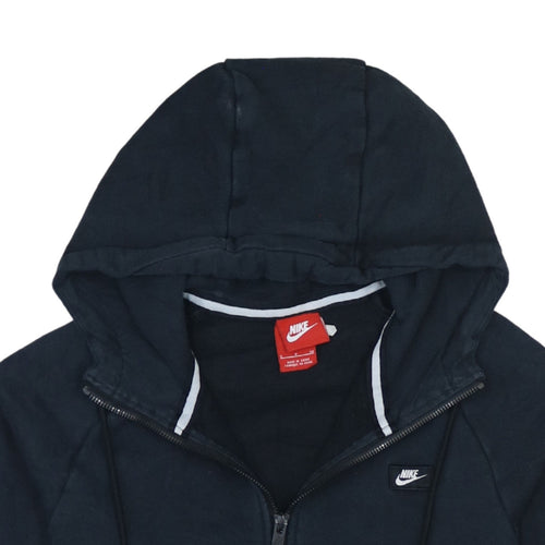 Nike Men's Black Full Zip Hoodie Small Sportswear Cotton Blend