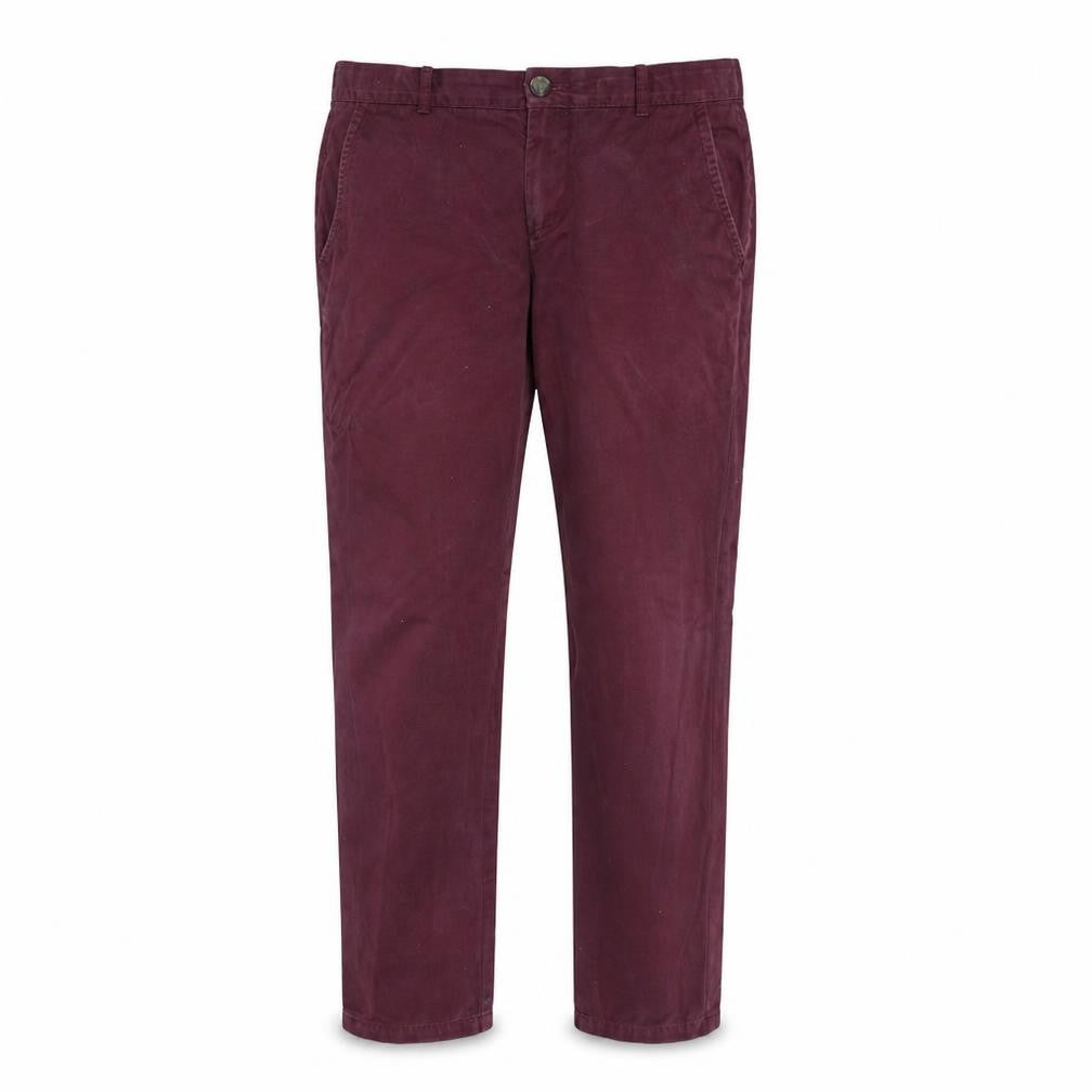 Front view of Tommy Hilfiger Men's Red Slim Chino Trousers, size 30R