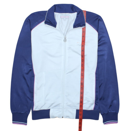 Champion Women White & Blue Full Zip Heritage Fit Sweatshirt M
