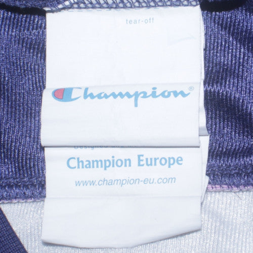 Champion Women White & Blue Full Zip Heritage Fit Sweatshirt M