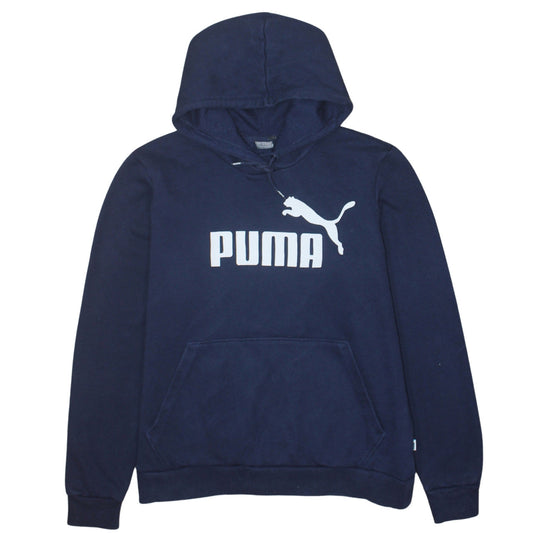 Puma Boys Navy Blue Pullover Hoodie XL Hooded Sweatshirt Logo Print