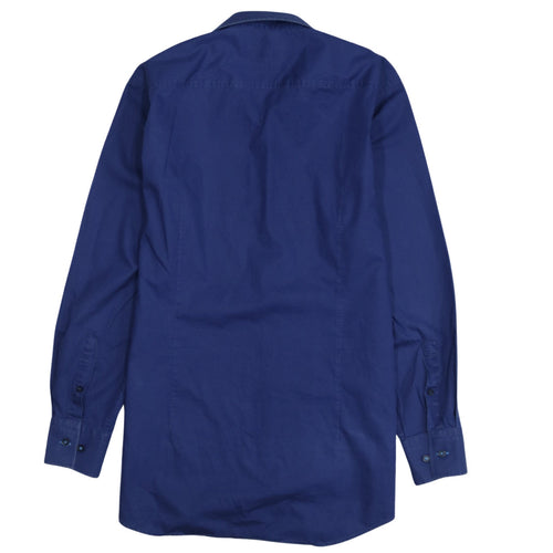 Hugo Boss Men’s Blue Slim Fit Easy Iron Long Sleeve Shirt Size 15