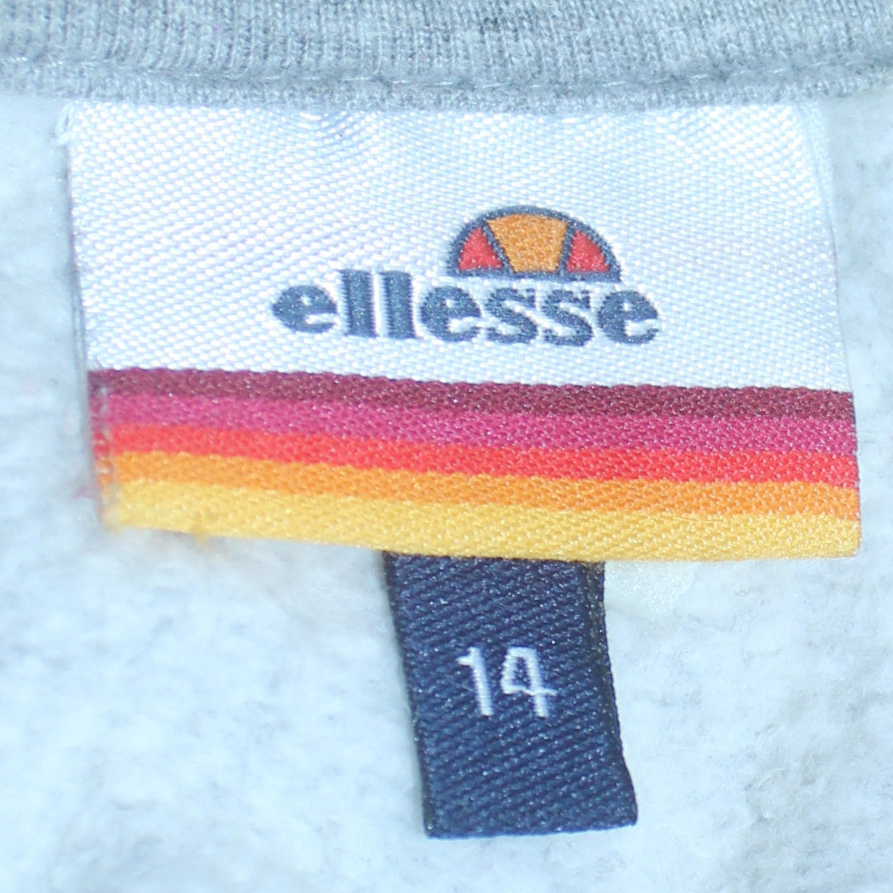 Ellesse Women's Grey Hoodie Size 14 Pullover Logo Sweatshirt