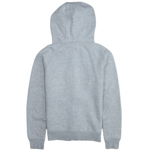 Adidas Women Grey Full Zip Hoodie Lined Cotton Blend UK 8