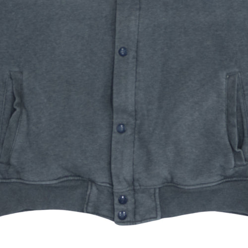 Nike Men’s Grey Track & Field Button Sweatshirt L Regular Fit
