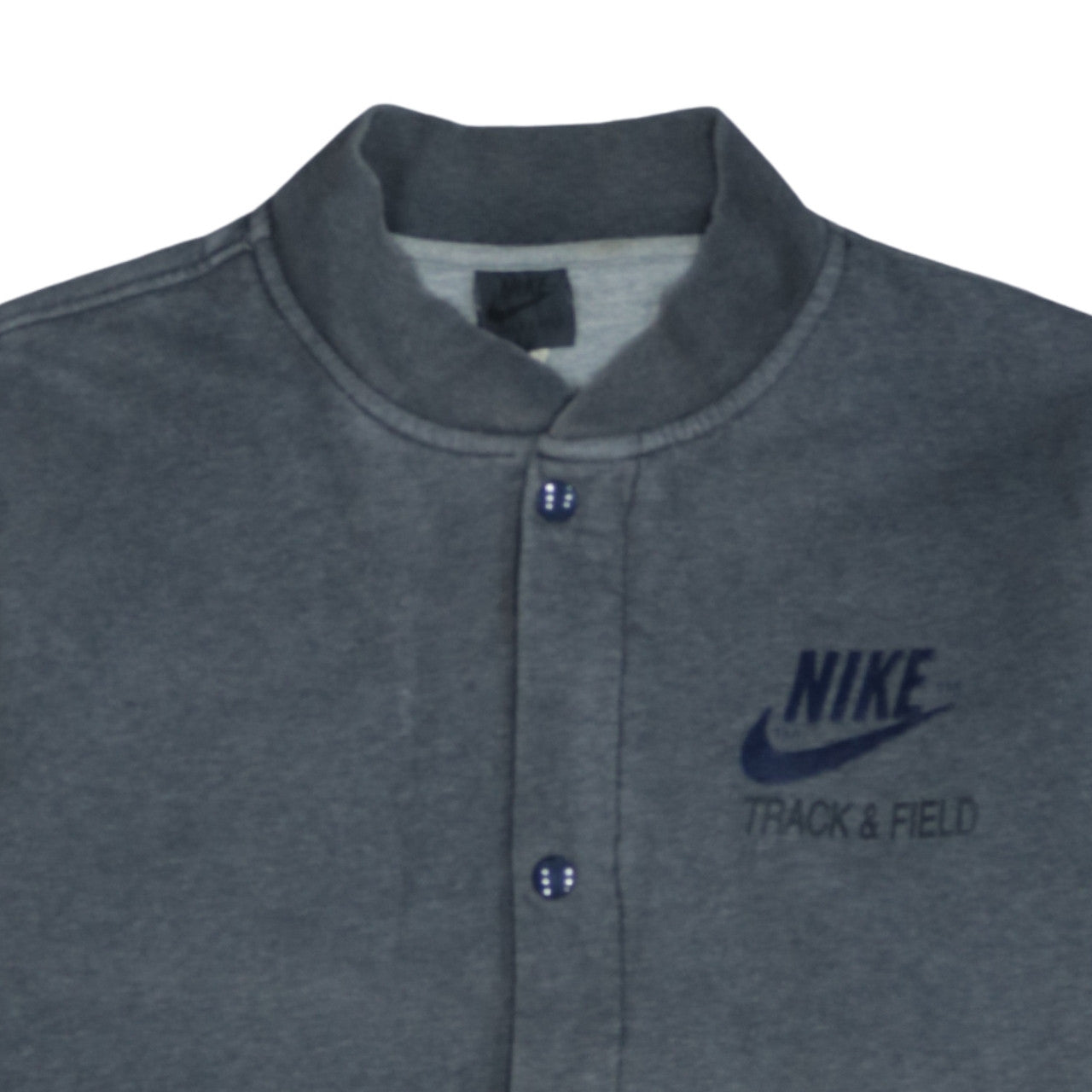 Nike Men’s Grey Track & Field Button Sweatshirt L Regular Fit