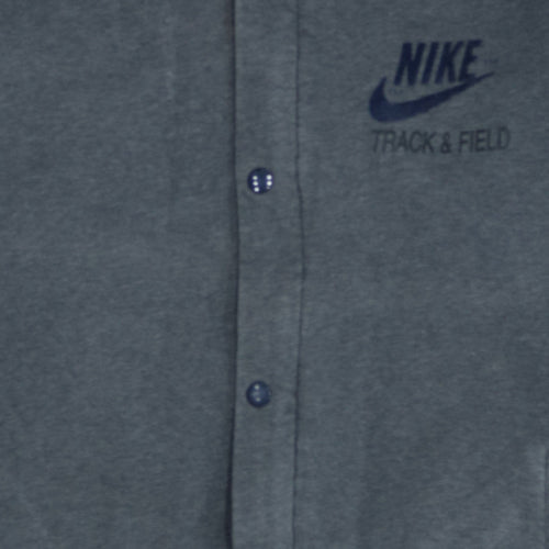 Nike Men’s Grey Track & Field Button Sweatshirt L Regular Fit