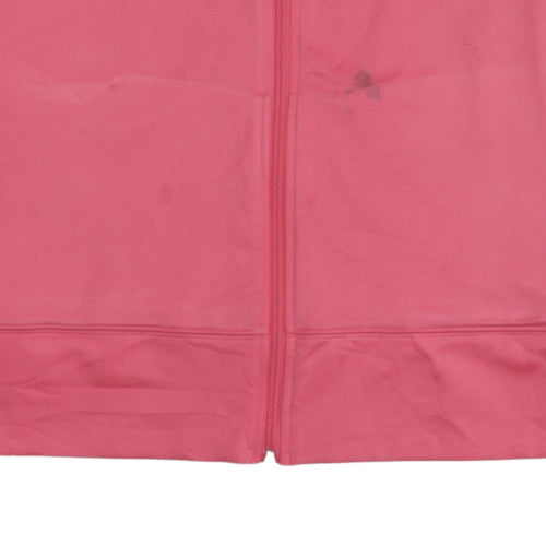 Under Armour Womens Pink Full Zip Sweatshirt Size L Semi-Fitted