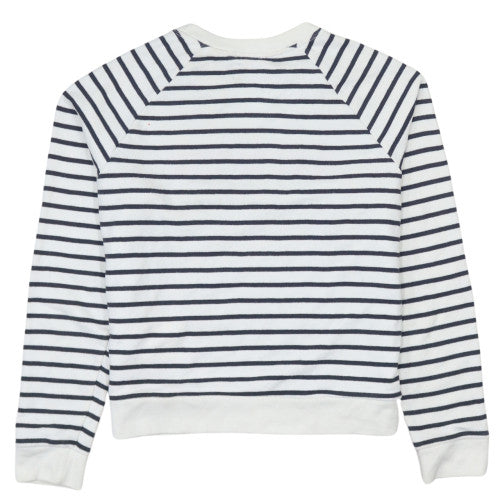 Levi's Women's Navy Stripe Crew Neck Pullover Sweatshirt Size S